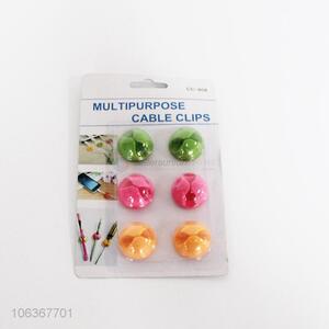Custom 6 Pieces Colorful Multipurpose Cable Clips