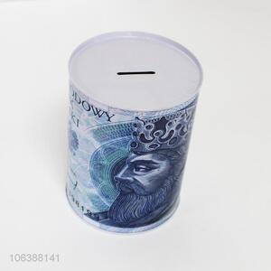 New arrival Poland paper money printed iron money box