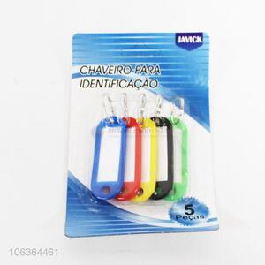 Good Quality 5 Pieces Plastic Key Tag With Key Ring