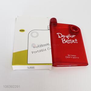 Good quality popular A5 notebook shaped plastic water bottle