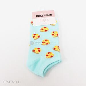 Promotional kids girls dessert pattern summer ankle socks