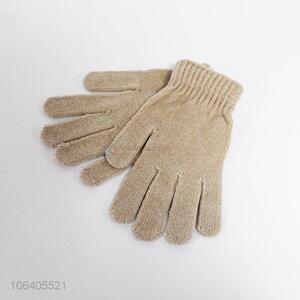 Wholesale promotional cheap women chenille knitted glove