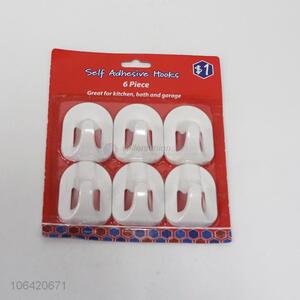New product 6pcs household product self-adhesive plastic hook