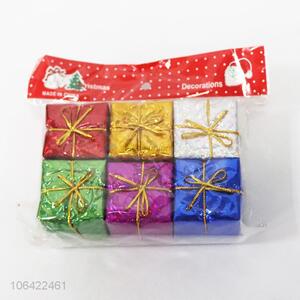 Wholesale 6 Pieces Christmas Gift Box Decoration Ornament Set