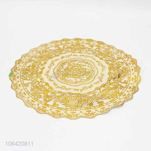 High quality Gold Hard Plastic PVC Round Table Placemats