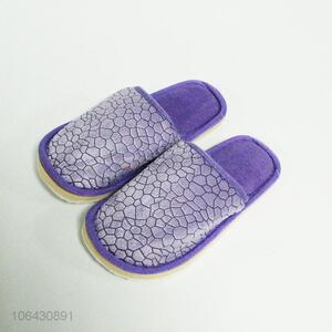 New product purple soft keep warm slippers for sale