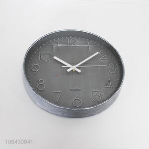 Low price customized gray round wall clocks