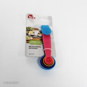Wholesale 5PCS Colourful Plastic Kitchen Cooking Measuring Spoons