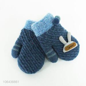 High sales children winter warm acrylic knitted gloves