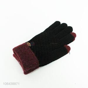 Custom Touch Screen Winter Warm Gloves Acrylic Knit Gloves