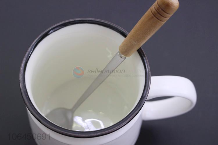 Wholesale Ceramic Tea Mug Coffee Cups With Lid Spoons