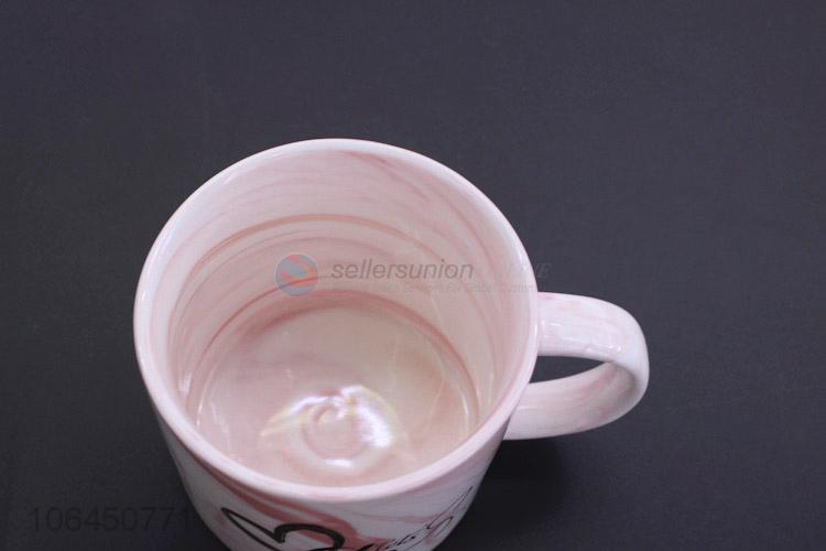 Fashion Modern Ceramic Coffee Cup With Golden Spoon