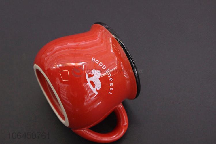 Top Selling Eco-Friendly Red Ceramic Mugs Ceramic Cups