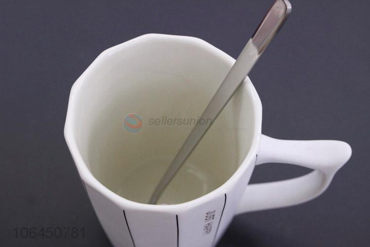 Exquisite Practical Ceramic Mug New Coffee Cups With Lid Spoon
