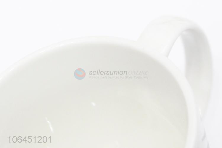 Newly designed geometric figure decal ceramic mug with handle