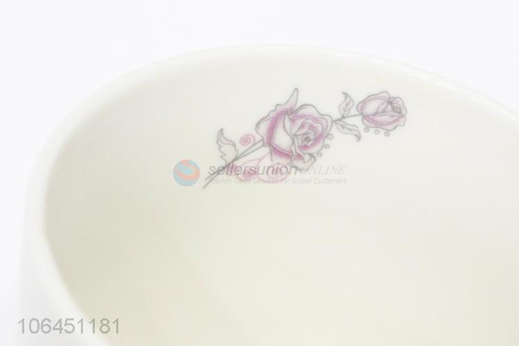 Wholesale beautiful rose decal ceramic mug with handle