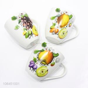 Top grade fruit decal ceramic mug with handle