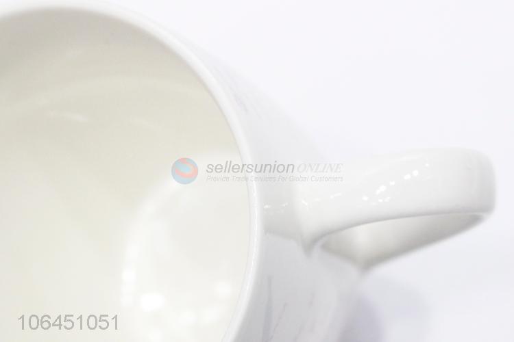 Great sales rose&tower pattern ceramic cup with handle