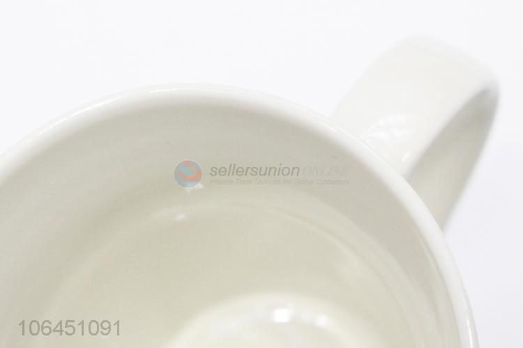 Superior quality rose&tower pattern ceramic cup with handle