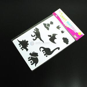 Newly designed hollow drawing stencil plastic dinosaur stencil for kids