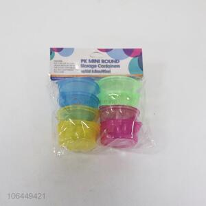 Direct factory price colorful mini round plastic storage box