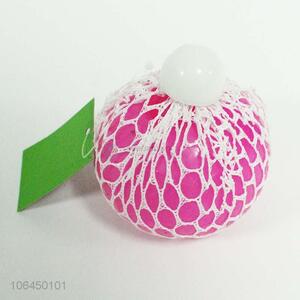 China manufacturer squeeze grape toy mesh squishy ball with cap