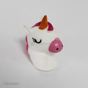 Customized unicorn head shaped stress relief toy squishy toy
