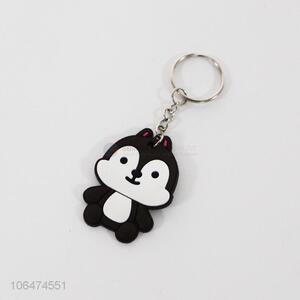Factory price cartoon animal silicone keychain key ring