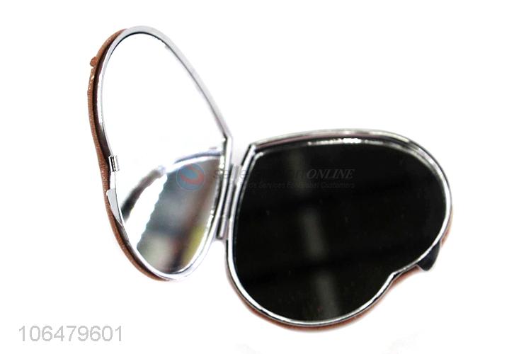 Wholesale Lovely Heart Shape Foldable Makeup Mirror