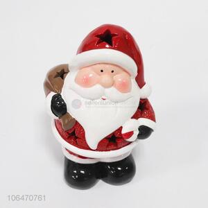 Best selling home decoration <em>Father</em> <em>Christmas</em> ceramic crafts with led light