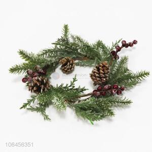 Hot Sale <em>Item</em> Wreath Pine Twigs Pine Cone Christmas Decoration