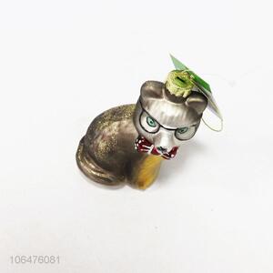 Reasonable price Christmas decoration hanging glass fox figurine
