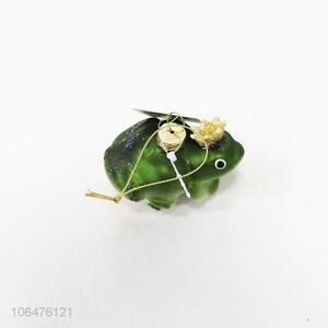 OEM ODM Christmas decoration hanging glass frog figurine