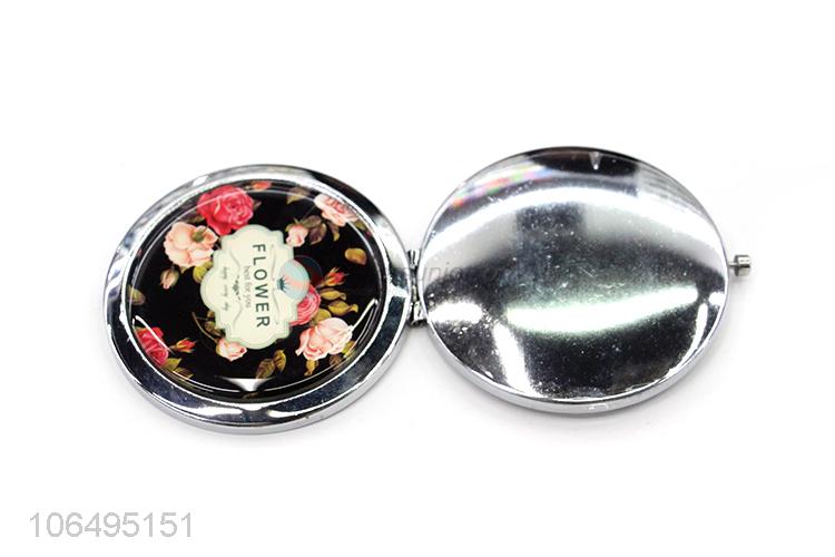 New Arrival Creative Flowers Pattern Mini Pocket Compact Makeup Mirror