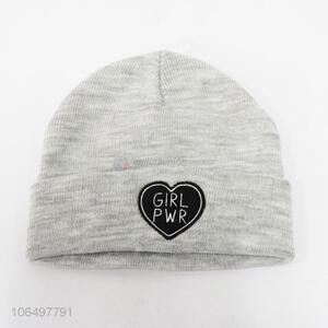 China manufacturer men acrylic knitted embroidered beanie hat for winter