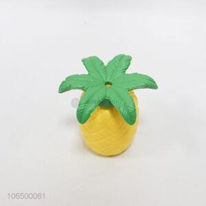 Newly designed pineapple shaped plastic cup with straw