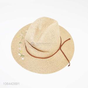 Promotional good quality straw sun beach hat for women