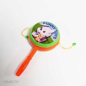 New Custom Plastic Twist Hand Rattle Drum Toy