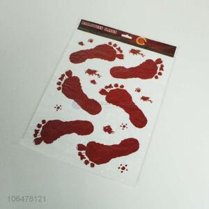 Promotional hottest Halloween decorative bloody footprint stickers