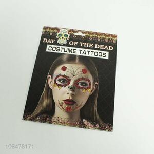 Customized Halloween death costume tattoos face tattoos for women