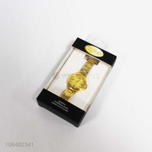 Customized ladies gold 30mm wrist watch fashion wristwatch