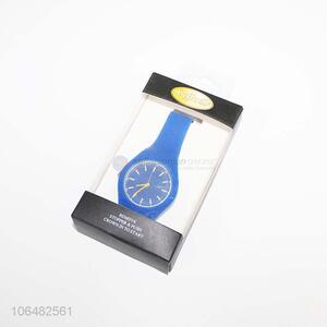 Promotional custom women men 40mm wristwatch with silicone strap
