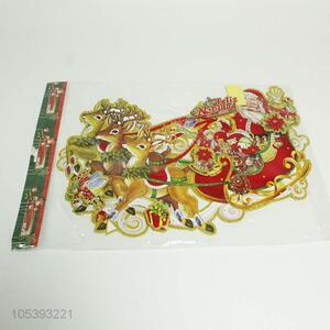 Contracted Design Sleigh And Santa Decoration Christmas Stickers
