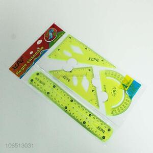Best Quality 4PCS Plastic Ruler Set Kids School Stationery