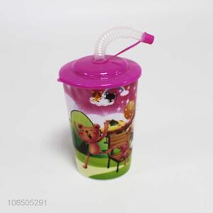 Good Sale Plastic Water Cup With Straw