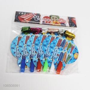 Promotional kids birthday party blowouts plastic noisemakers