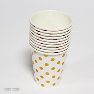 Reasonable price 10pcs polka dot printed paper cups
