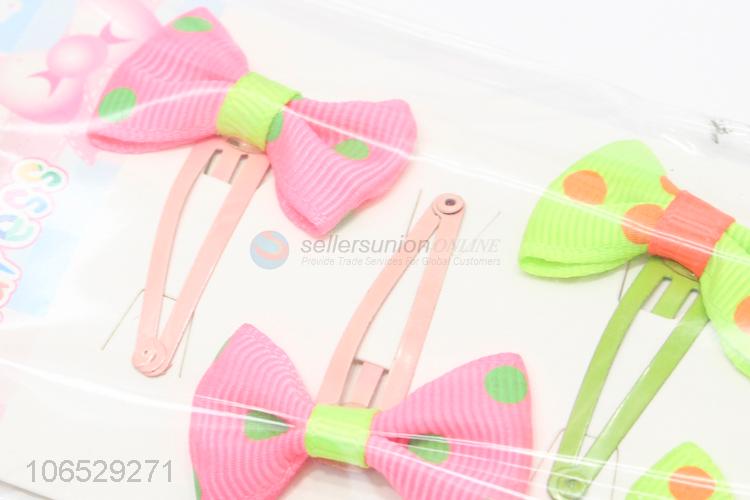 Wholesale Bow Girls Colorful Hairpin Set For Kids