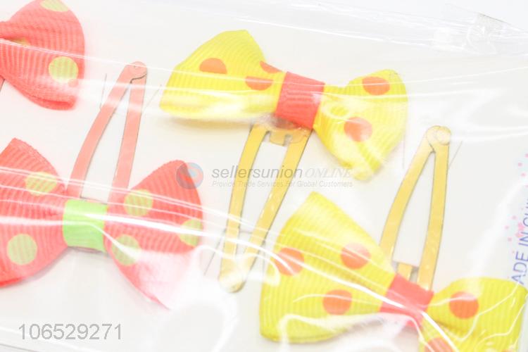 Wholesale Bow Girls Colorful Hairpin Set For Kids