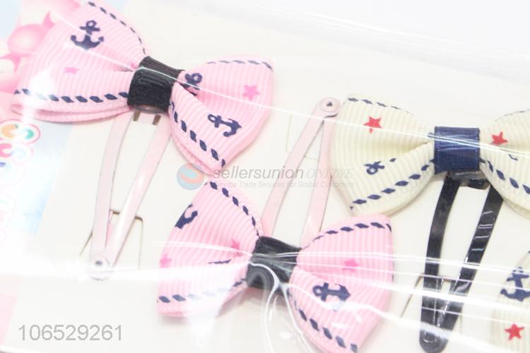 Direct Factory Wholesale Cute Bow Kids Hairpins Set For Hair